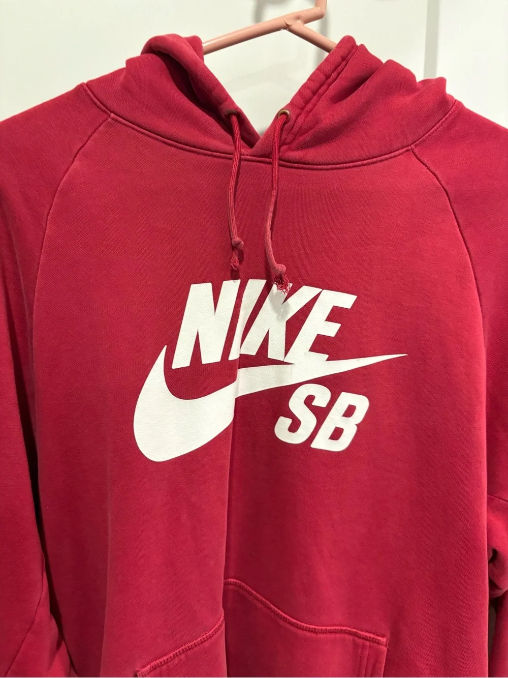 Nike Red SB Logo Pullover Hoodie
